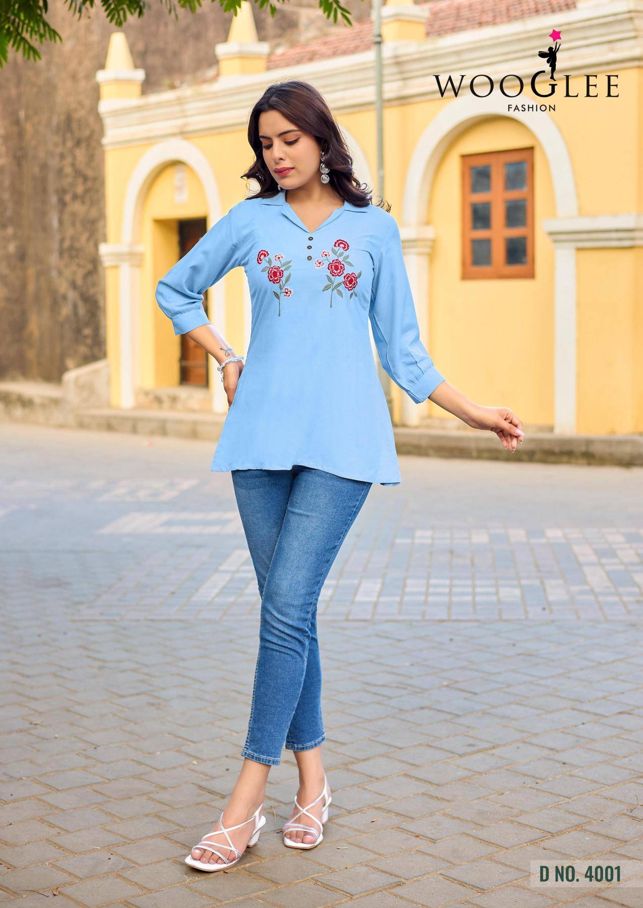 Wooglee liyana short top Long kurtis wholesale in Kolkata